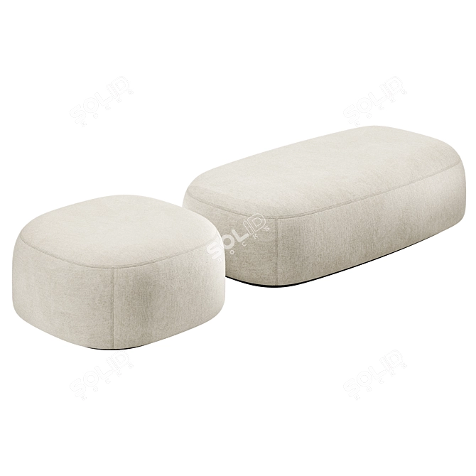 Smooth Textured Mochi Model 3D model image 1