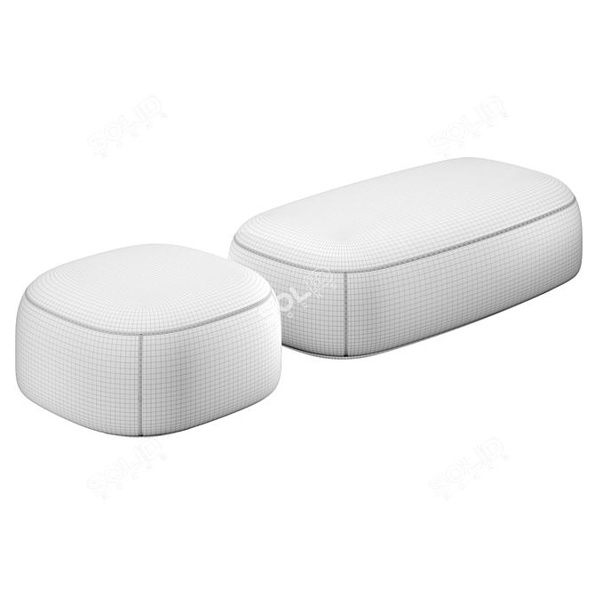 Smooth Textured Mochi Model 3D model image 2