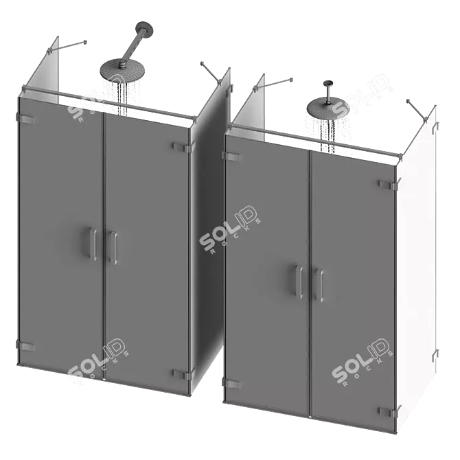 Tall Shower Box, Approximate Dimensions 3D model image 4