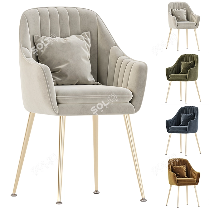 Luxury Chair Collection: Corona Render 3D model image 1