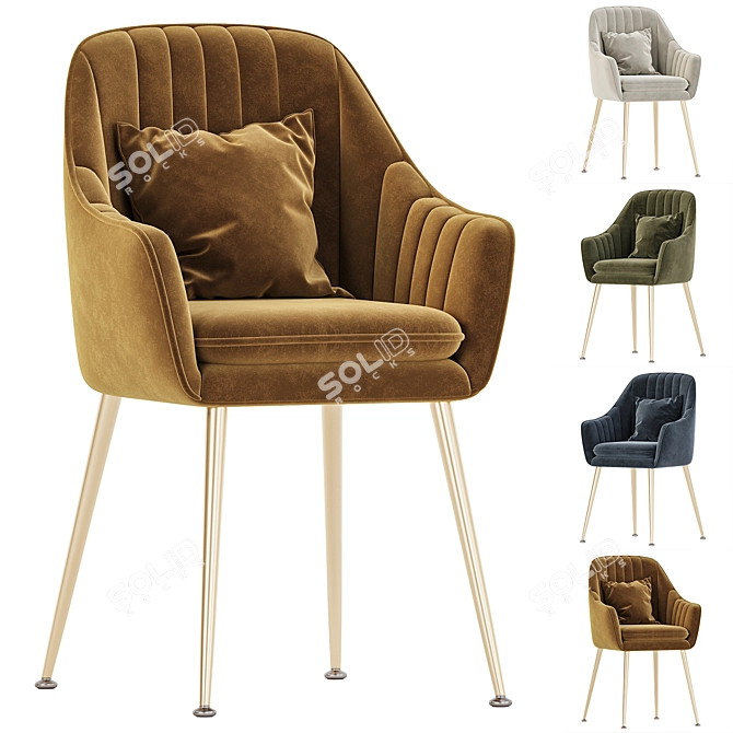 Luxury Chair Collection: Corona Render 3D model image 2