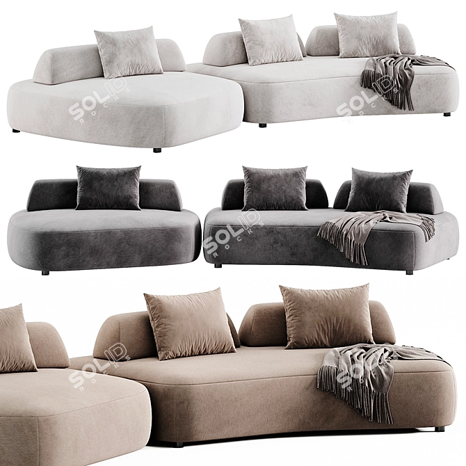 Eichholtz Residenza Sofa: Luxe Comfort 3D model image 1