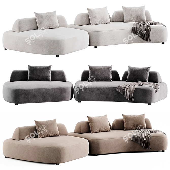 Eichholtz Residenza Sofa: Luxe Comfort 3D model image 2
