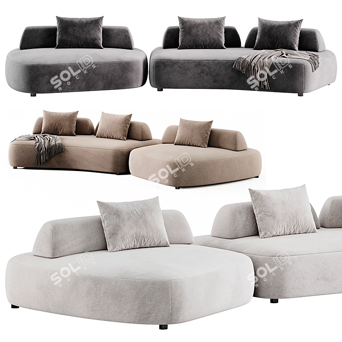 Eichholtz Residenza Sofa: Luxe Comfort 3D model image 3