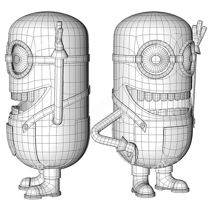 Mechanical Minion Assistant 3D model image 2