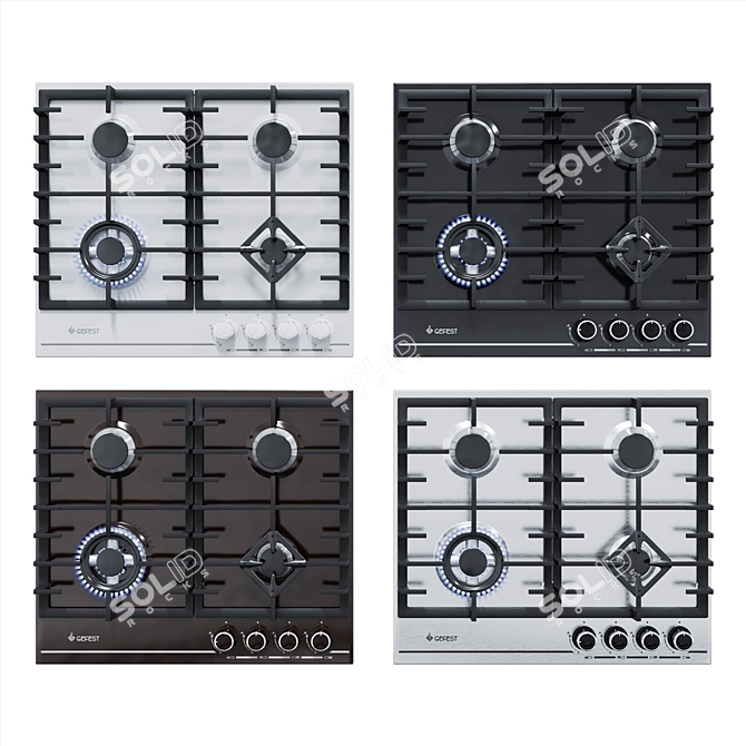 Gefest Metal Cooking Surfaces 3D model image 1