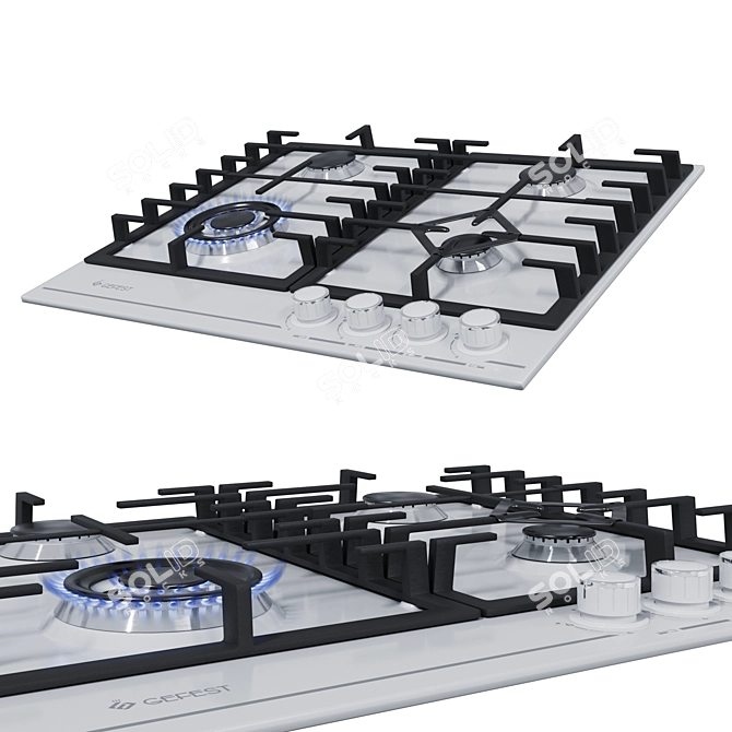 Gefest Metal Cooking Surfaces 3D model image 3