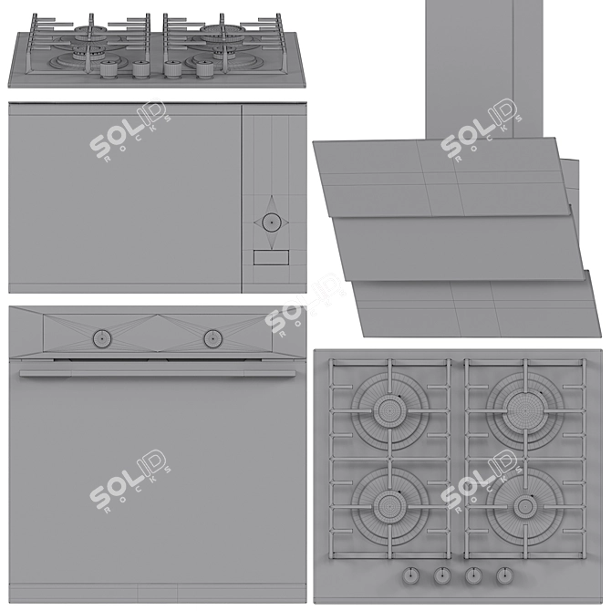 Korting Kitchen Appliance Set 3D model image 7