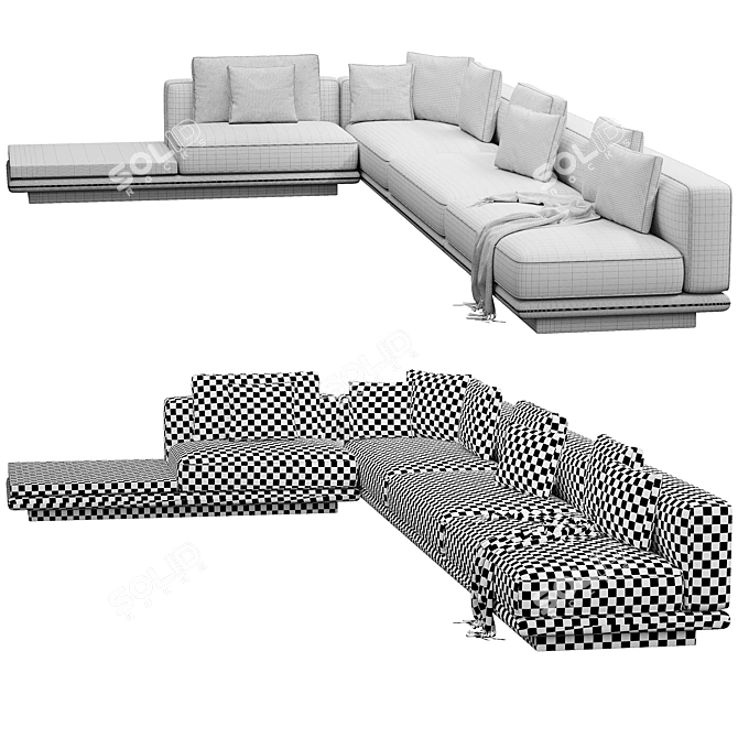 Luxury Minotti Horizonte Furniture Model 3D model image 5