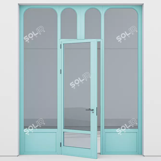Corona Render Aluminium Door 346 3D model image 1