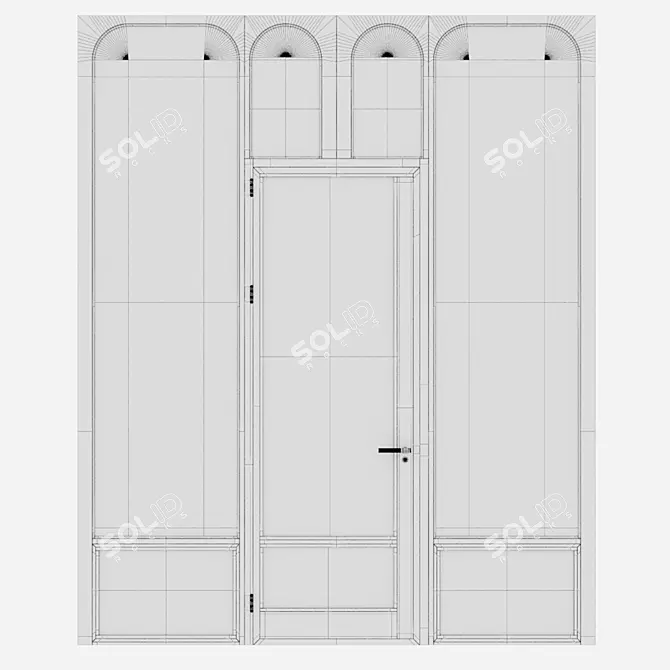 Corona Render Aluminium Door 346 3D model image 5
