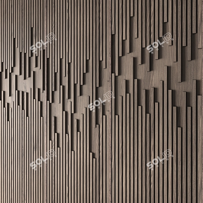 V-Ray Wooden Panels 3D Model 3D model image 3
