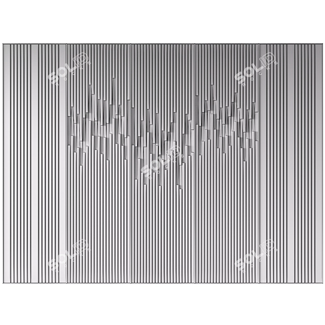 V-Ray Wooden Panels 3D Model 3D model image 4