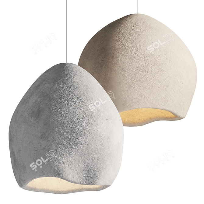 Vakkerlight Crete Concrete Pendant Light 3D model image 1