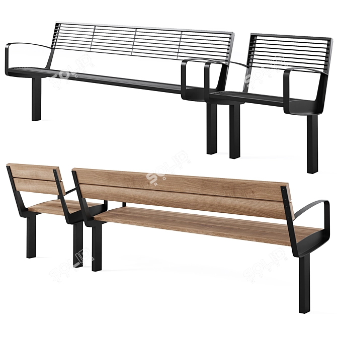 Urban Seating Ensemble by mmcite 3D model image 3