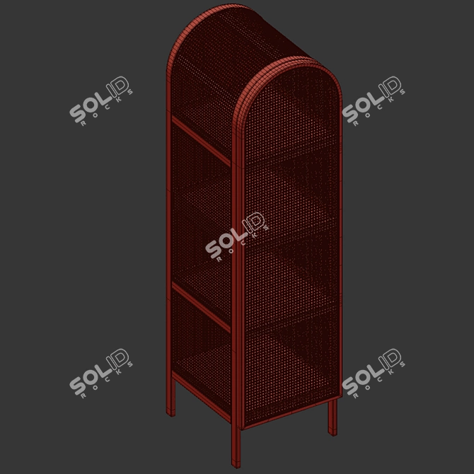 Sleek Cane Storage Cabinet 3D model image 3