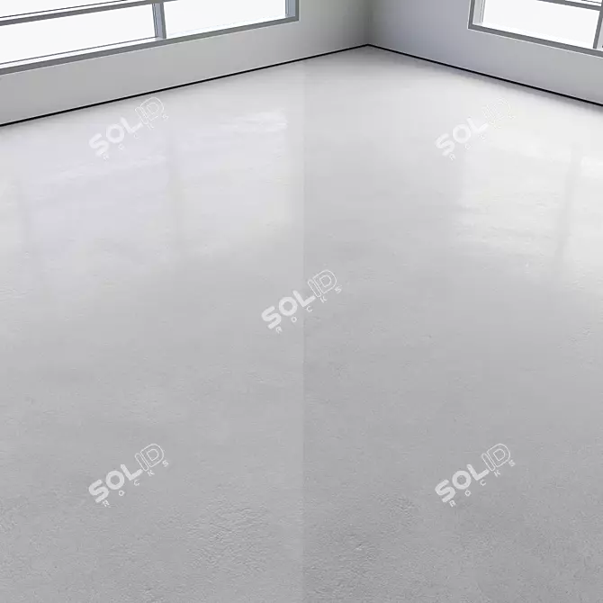 Polished Seamless Concrete Floor 3D model image 2