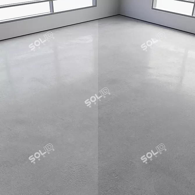 Polished Seamless Concrete Floor 3D model image 3