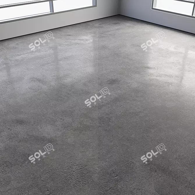 Polished Seamless Concrete Floor 3D model image 5