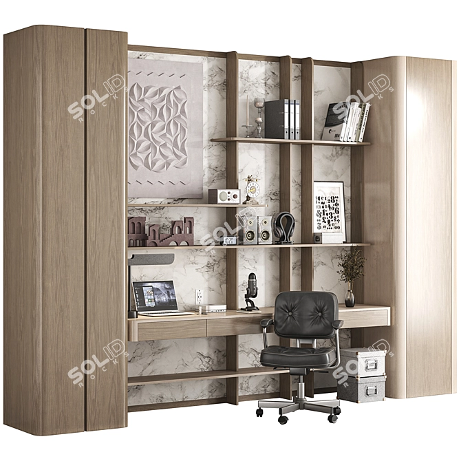 Multifunctional Workplace Setup 3D model image 1