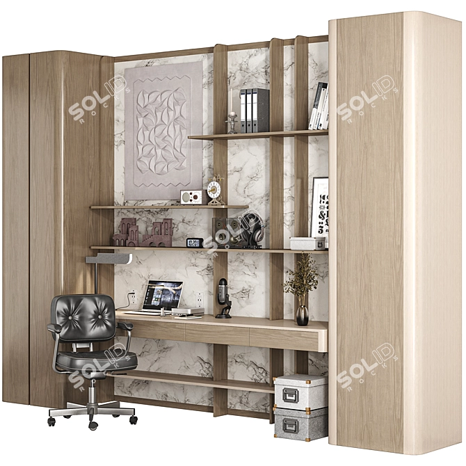 Multifunctional Workplace Setup 3D model image 4