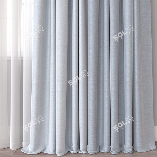 Textured 3D Curtain Model Mesh 3D model image 3