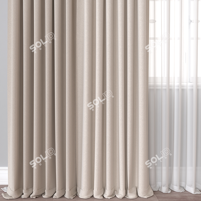 Window Curtain 3D Model Polys: 83586 verts:86542 3D model image 2