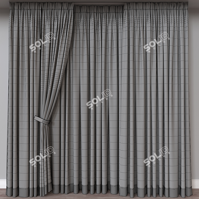 Versatile 3D Curtain Models Set 3D model image 4