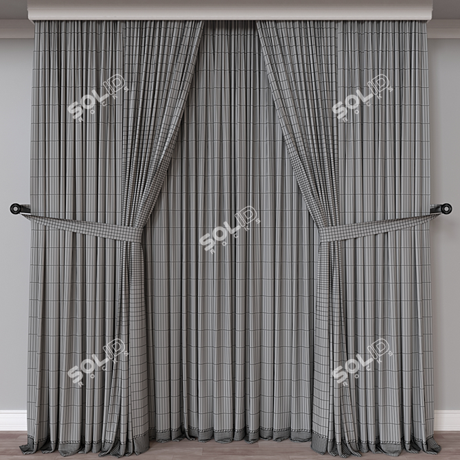 Elegant Curtain Model 736 3D model image 4