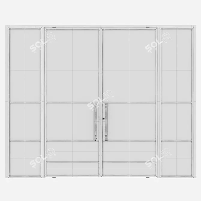 Premium Aluminium Door 348 3D model image 5
