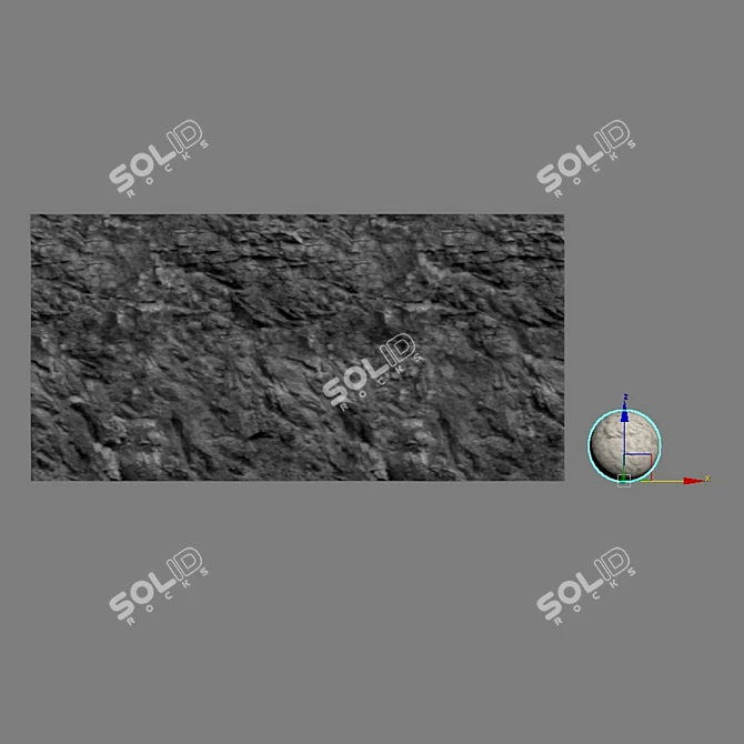 Geometric Rock Wall Decor 3D model image 4