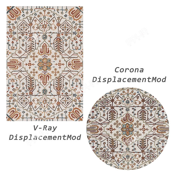 Rug Set with VRayFur 3D model image 2