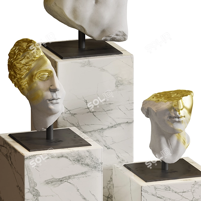 Sculpture Composition Poly Art 3D model image 4