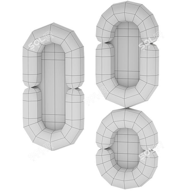 Celestial Ceramic Wall Mirror Collection 3D model image 2