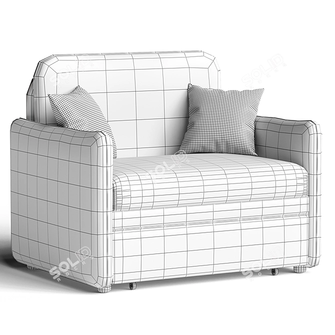 Keyses Convertible Chair Bed 3D model image 4