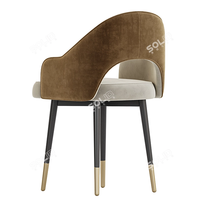 Minimalist Metal Armchair Collection 3D model image 6