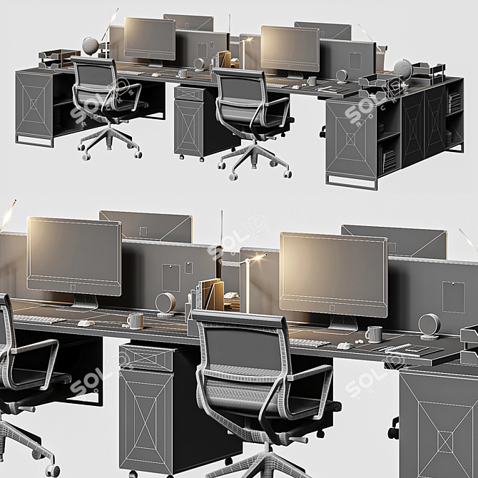 Sleek Office Essentials Set 3D model image 5