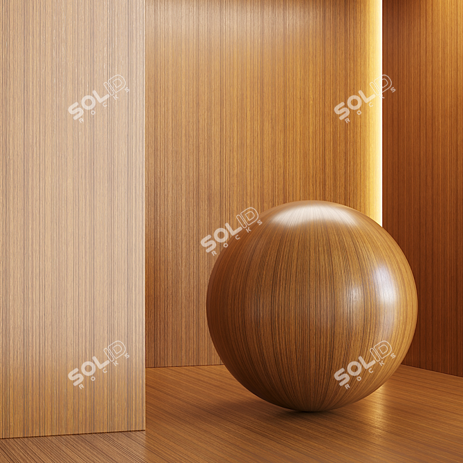 Teak Wood Texture Pack - Seamless, 6 Colors 3D model image 3