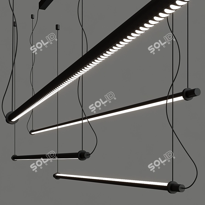 Sleek LED Pendant Lamp by Intra 3D model image 2