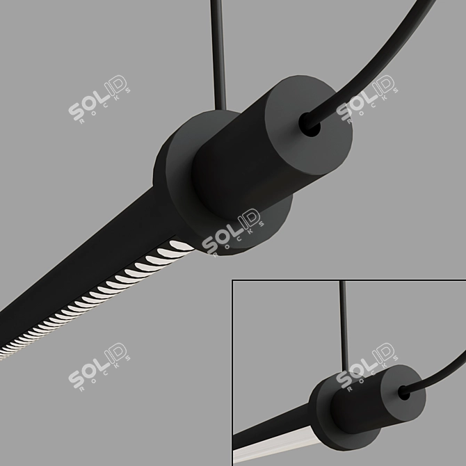 Sleek LED Pendant Lamp by Intra 3D model image 3