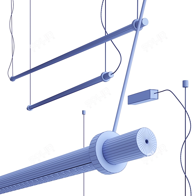 Sleek LED Pendant Lamp by Intra 3D model image 4