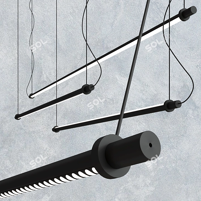 Sleek LED Pendant Lamp by Intra 3D model image 5