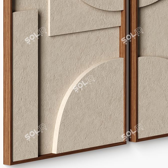 Stone Relief Artwork - Template 11 3D model image 4