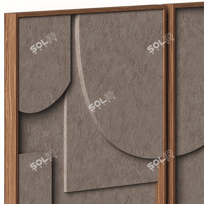 Stone Relief Artwork - Template 11 3D model image 6