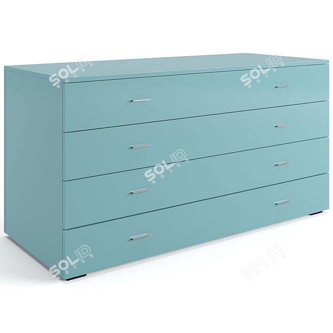 Stylish Night Chest Drawers Set 3D model image 2
