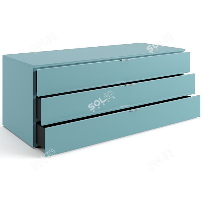Stylish Night Chest Drawers Set 3D model image 4