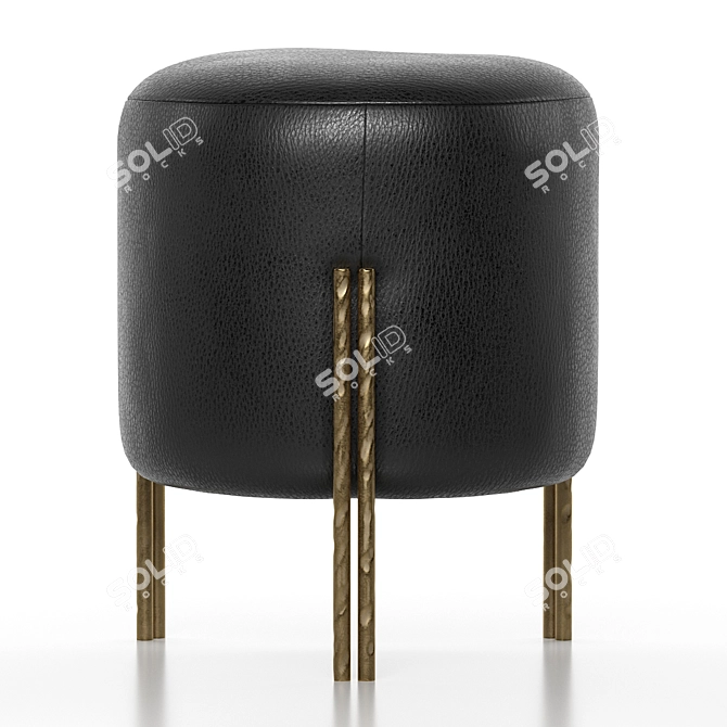 Modern Melange Foot Stool Home 3D model image 1