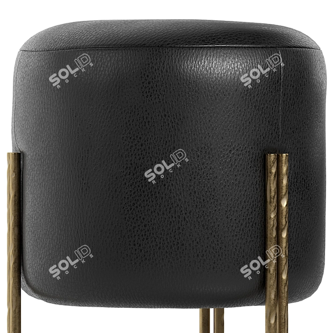 Modern Melange Foot Stool Home 3D model image 2