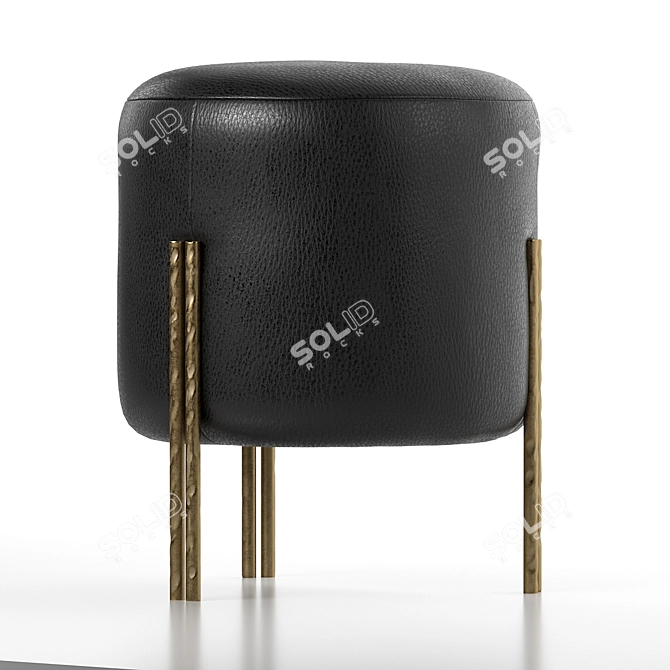 Modern Melange Foot Stool Home 3D model image 3