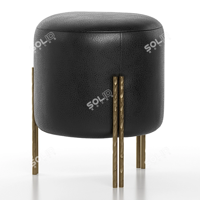 Modern Melange Foot Stool Home 3D model image 4